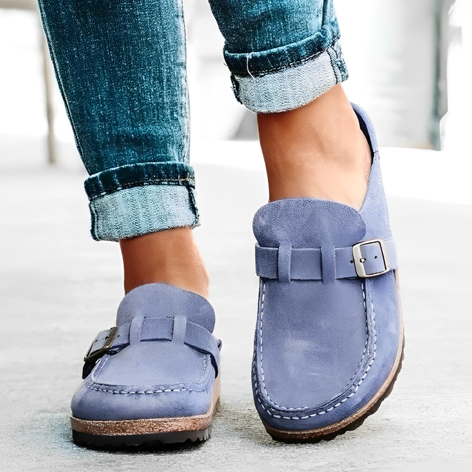 Herlinde | Dames Sandalen met Korkvoetbed – Stijlvolle & Comfortabele Stadssandal