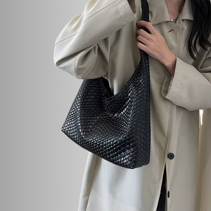 Benita Geweven Tas | Vegan Schoudertas met Pouch