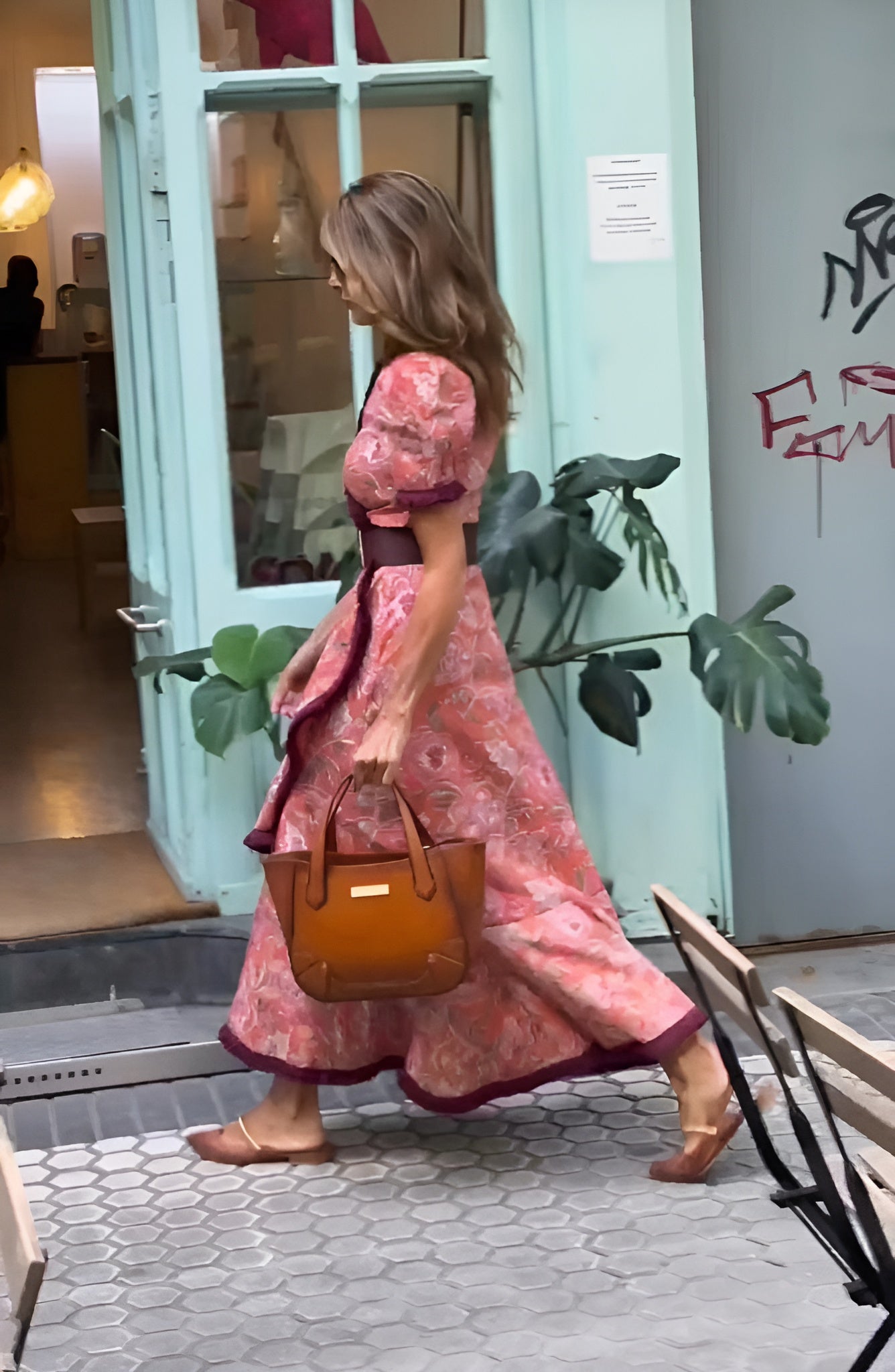 Dames Maxi Jurk met Bloemenprint en Strikceintuur bij Taille