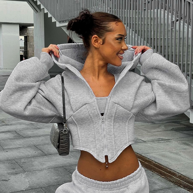 Trendy Corset Hoodie voor Dames