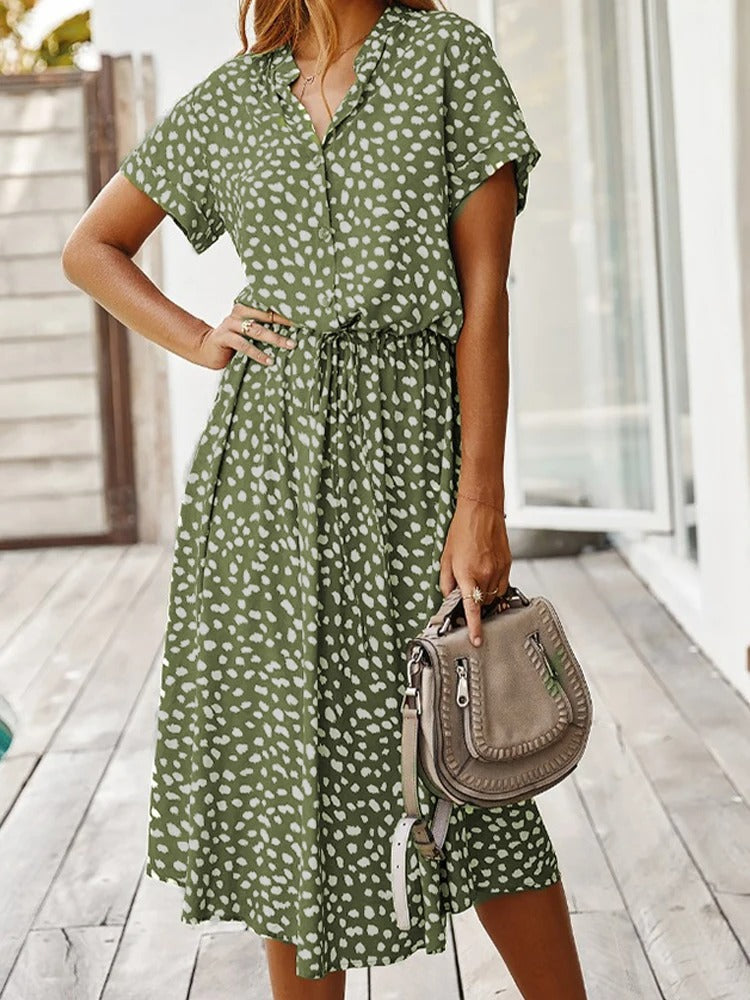 Zomerjurk Dames – Lichtgewicht en Stijlvol Design met Trendy Print voor Warme Dagen