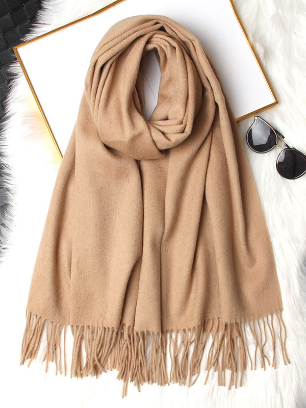 Dikra Wollen Sjaal | Dames Sjaal met Elegante Franje en Luxe Warmte