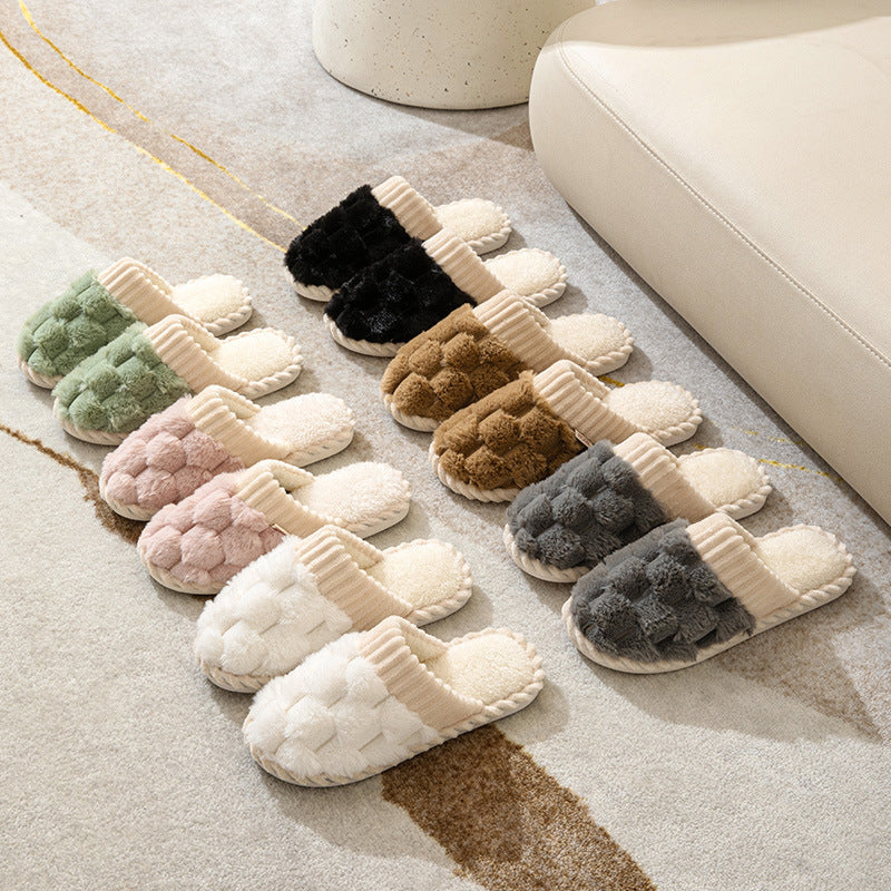 Nova Cozy Slippers | Dames pluche pantoffels met antislip zool en verdikte isolatie
