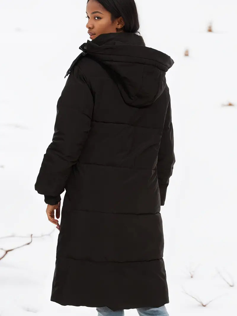 Lange Winterjas | Dames Winterjas met Capuchon en Gevoerd Isolerend Design