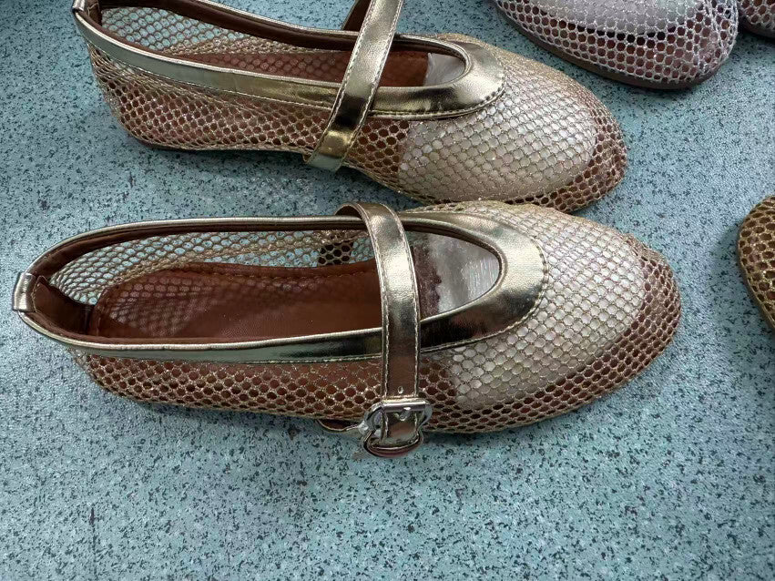 Dames Ballerina – Casual, Geschikt voor Lente en Zomer, Met Gespje en Comfortabele Pasvorm