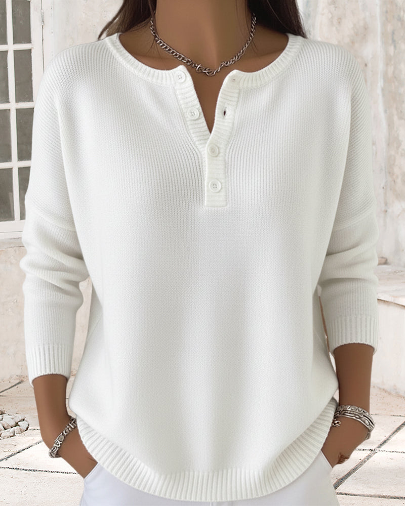 Dames Effen Gebreid Vest met Lange Mouwen – Zwart, Casual Cardigan voor Herfst en Winter