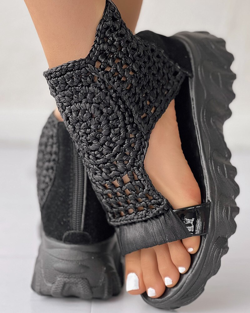 Gebreide Zomer-Slippers | Dames Slippers met Flexibele Pasvorm en Dempende Zool