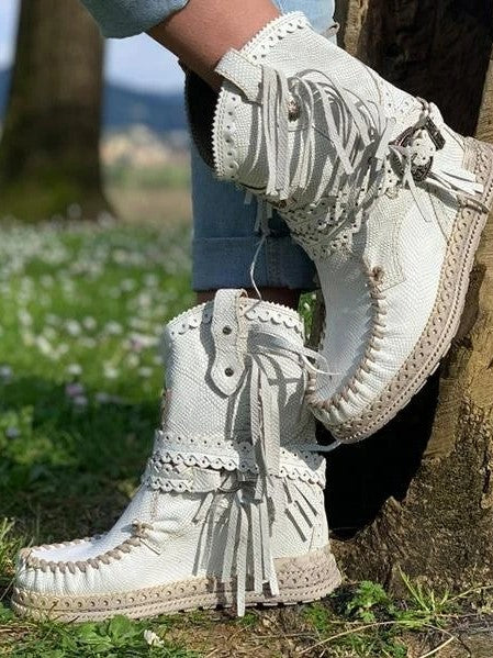 Boho westernlaarzen met franjes
