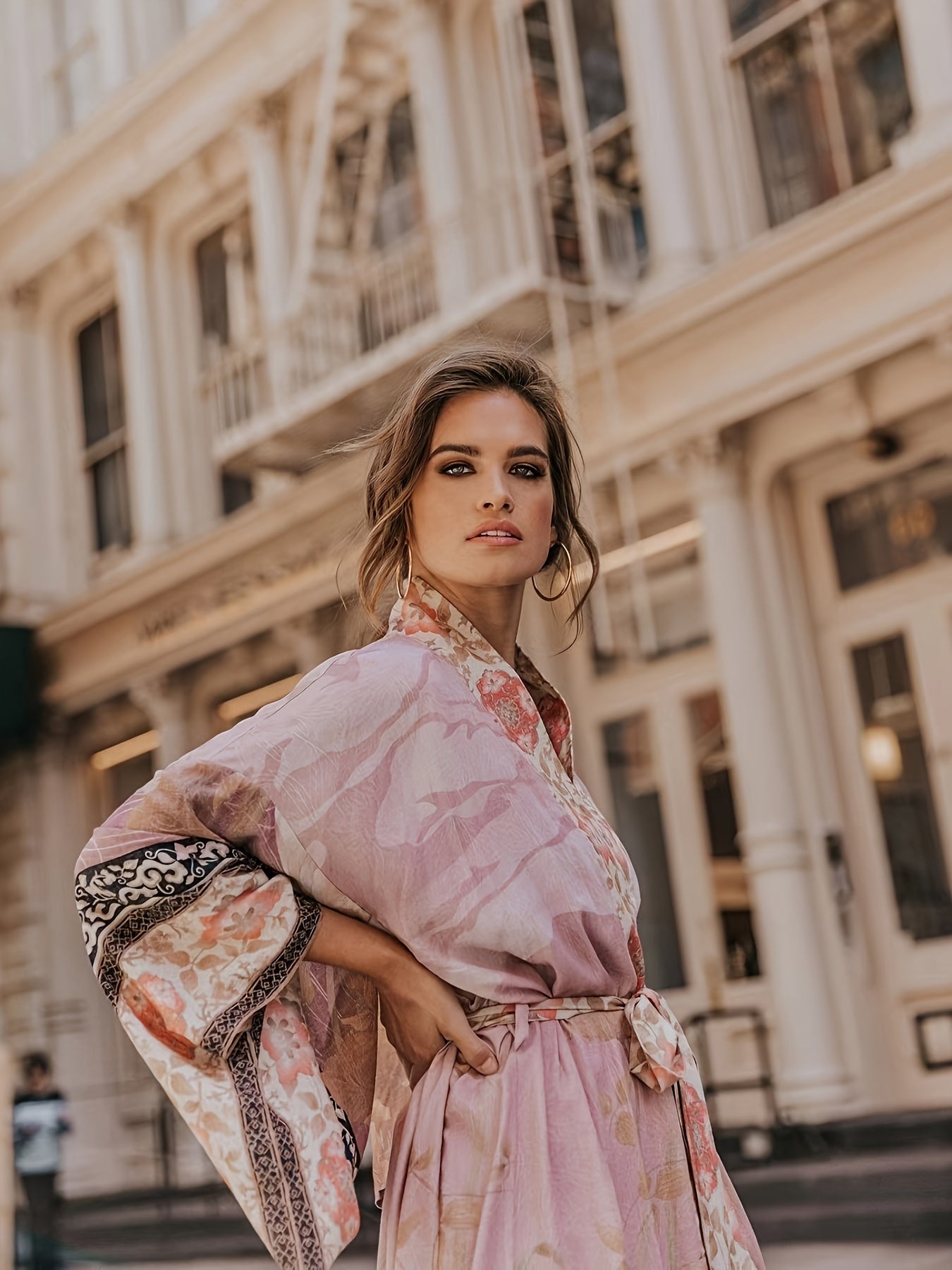 Christa | Dames Kimono met Bloemenprint en Strikceintuur – Luchtig & Feminine