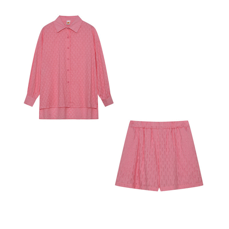 Amila - Dames set met losvallende blouse en luchtige short