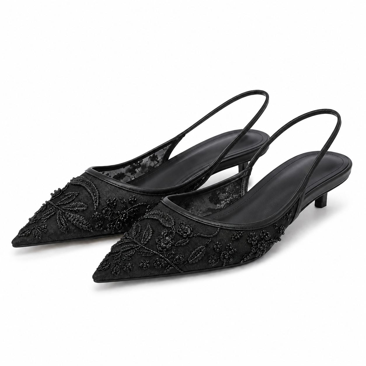 Dames Slim Fit Heels – Geschikt voor Feestelijke Gelegenheden, Met Borduursels