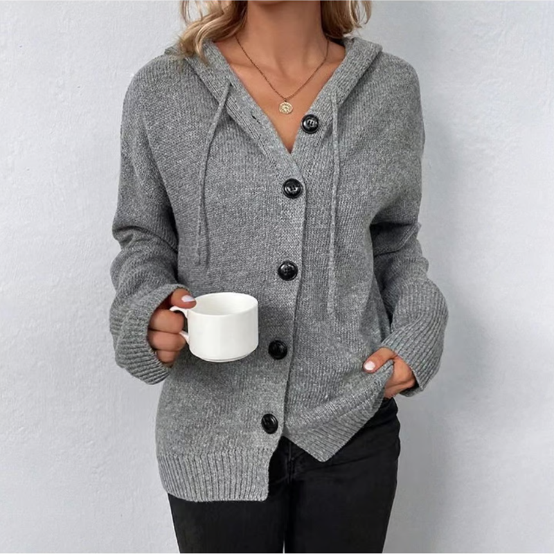 Dames Gebreid Vest met Knoopsluiting – Warm Cardigan voor Herfst en Winter