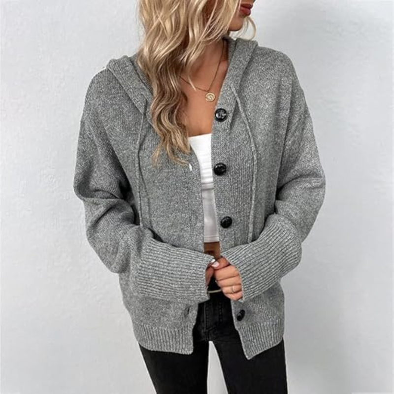 Dames Gebreid Vest met Knoopsluiting – Warm Cardigan voor Herfst en Winter
