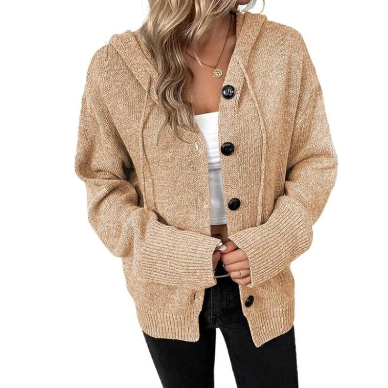 Dames Gebreid Vest met Knoopsluiting – Warm Cardigan voor Herfst en Winter