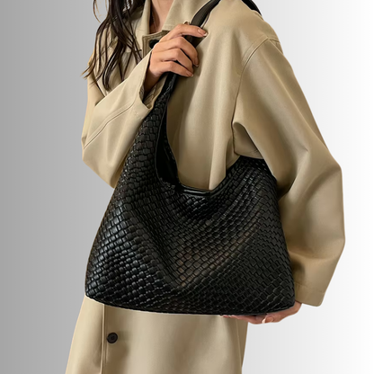 Benita Geweven Tas | Vegan Schoudertas met Pouch