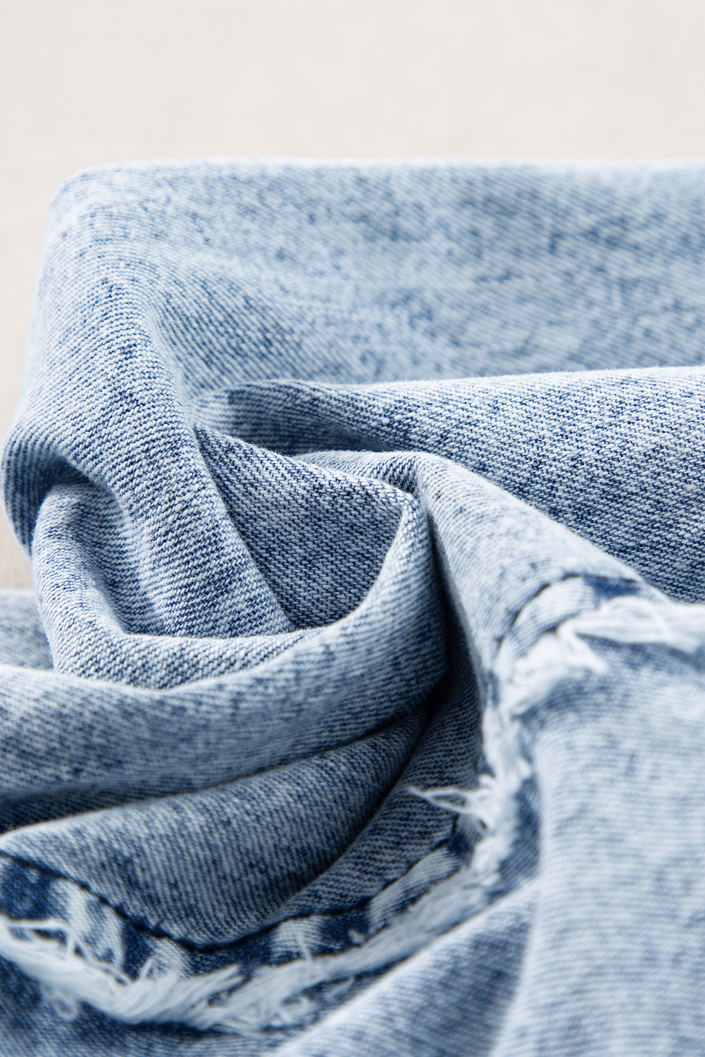 Blauwe denim overall met wijde pijpen