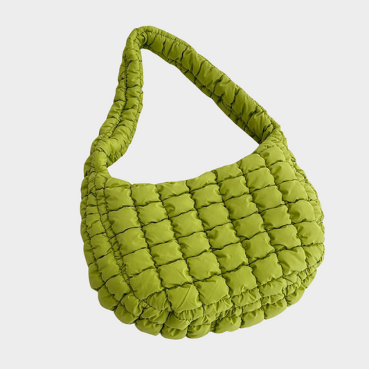 Stijlvolle effen puffer schoudertas voor dames