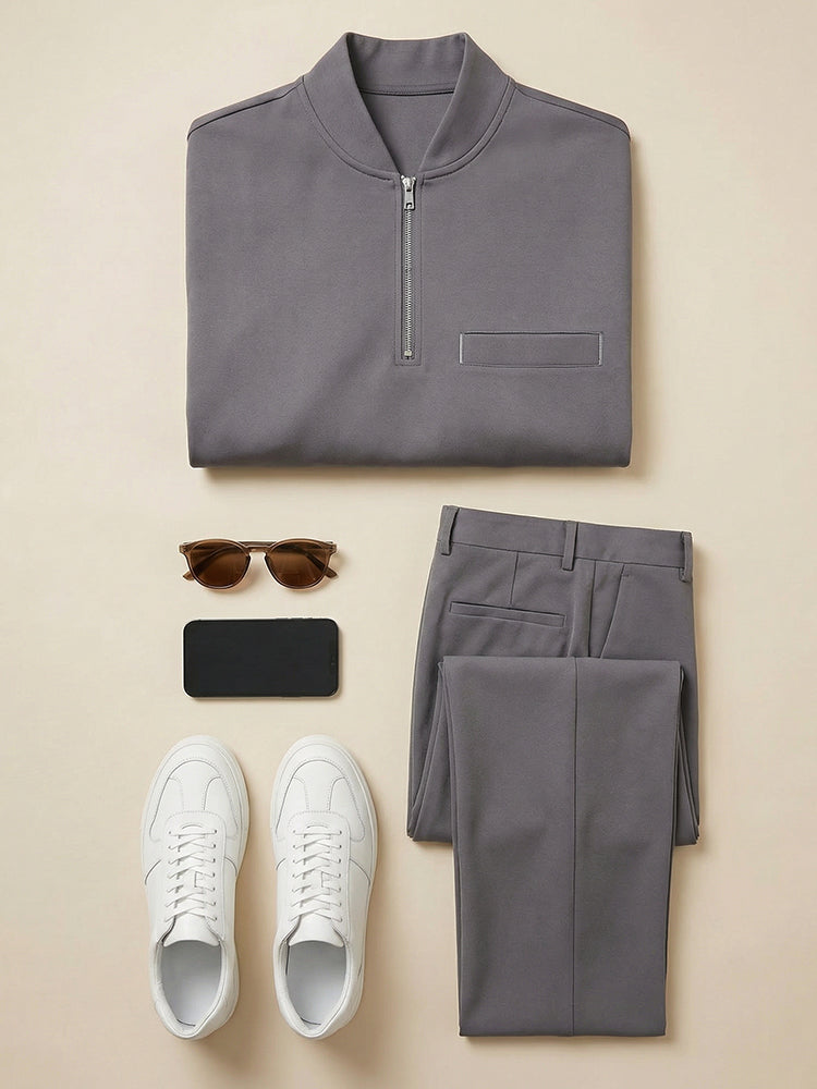 Heren Getailleerde Set – Casual voor Dagelijks Gebruik, Geschikt voor Lente en Zomer
