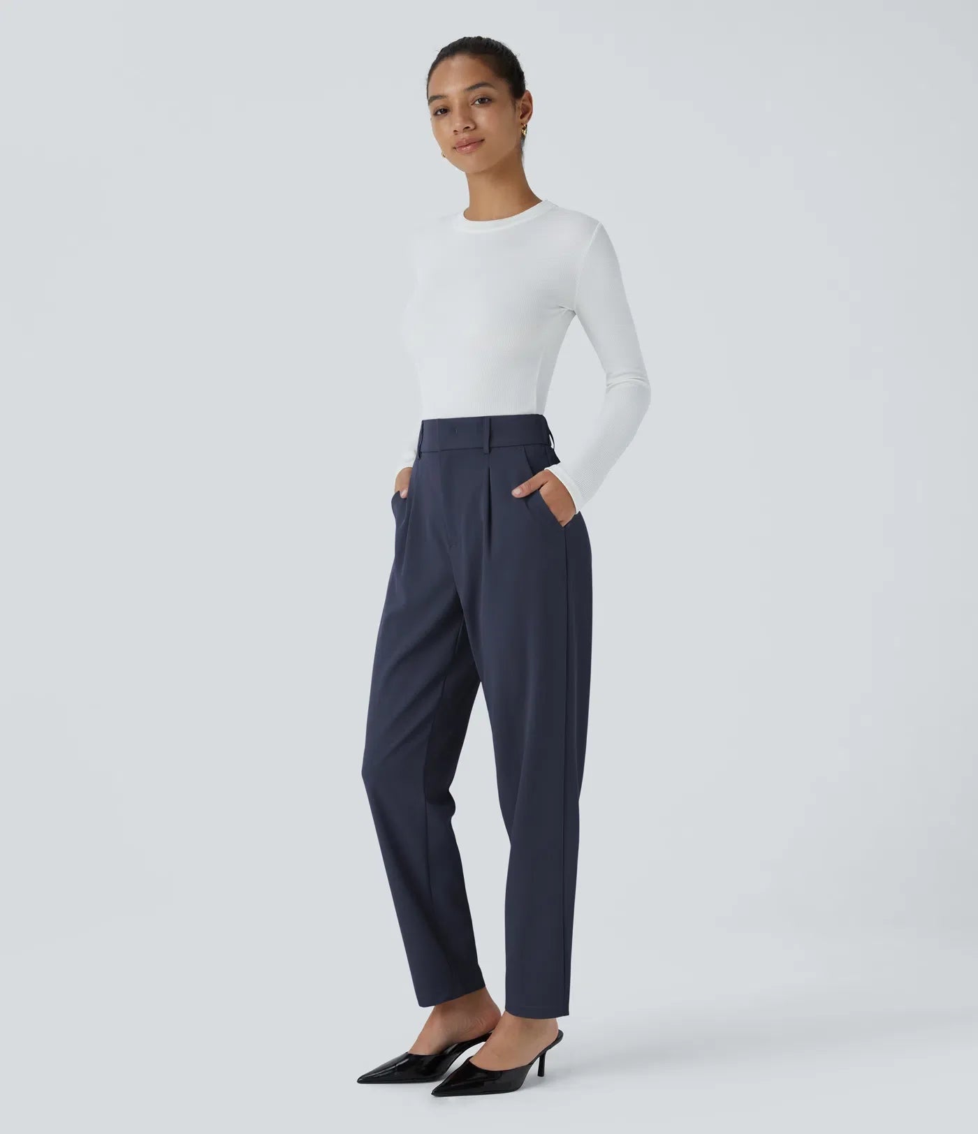 Hella Broek | Dames broek met hoge taille van zachte en elastische stof