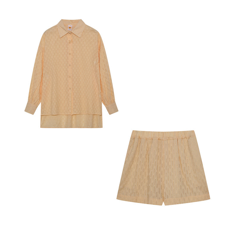 Amila - Dames set met losvallende blouse en luchtige short