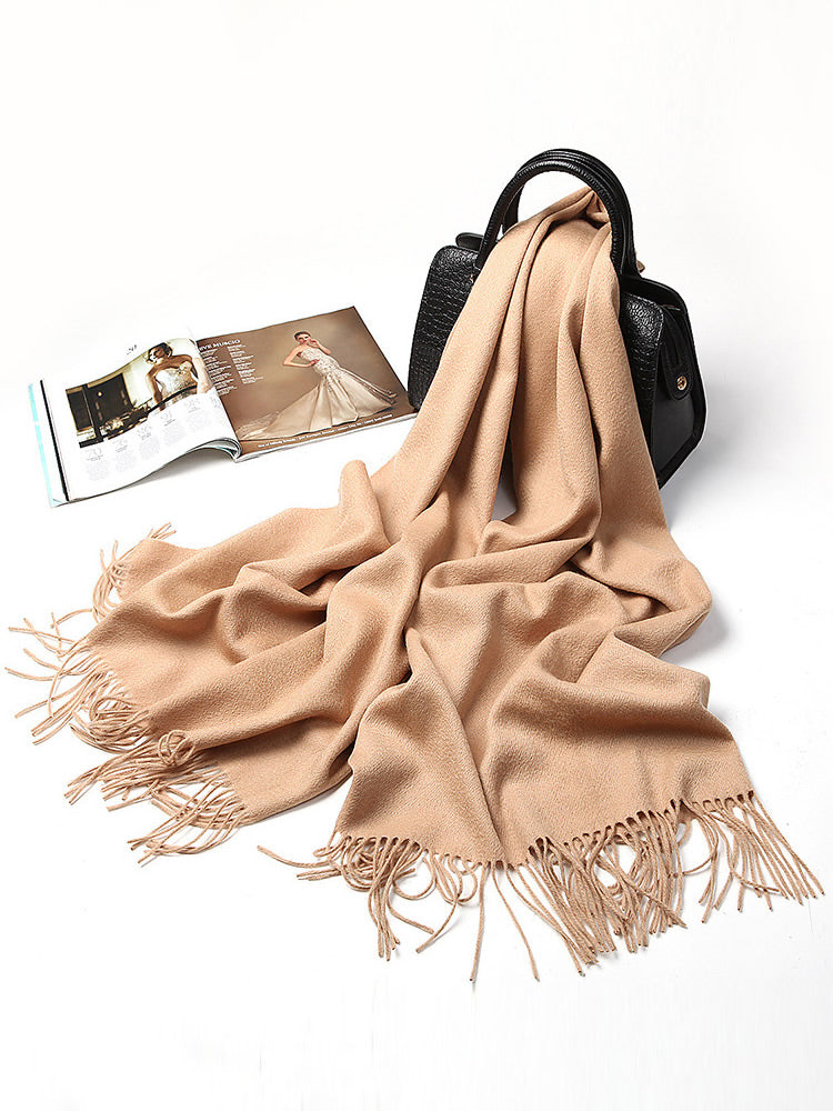 Dikra Wollen Sjaal | Dames Sjaal met Elegante Franje en Luxe Warmte