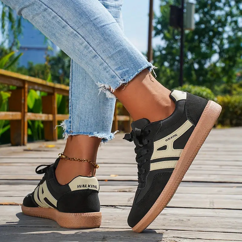 Casual sneakers dames | Comfortabele veterschoenen met flexibele zool