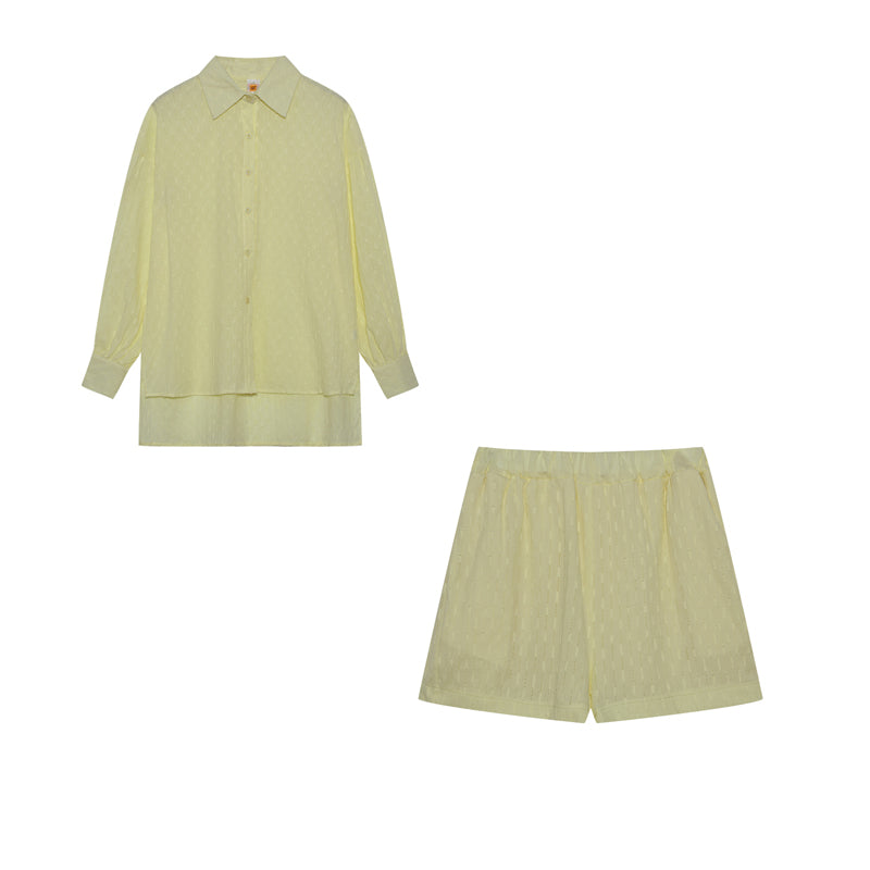 Amila - Dames set met losvallende blouse en luchtige short
