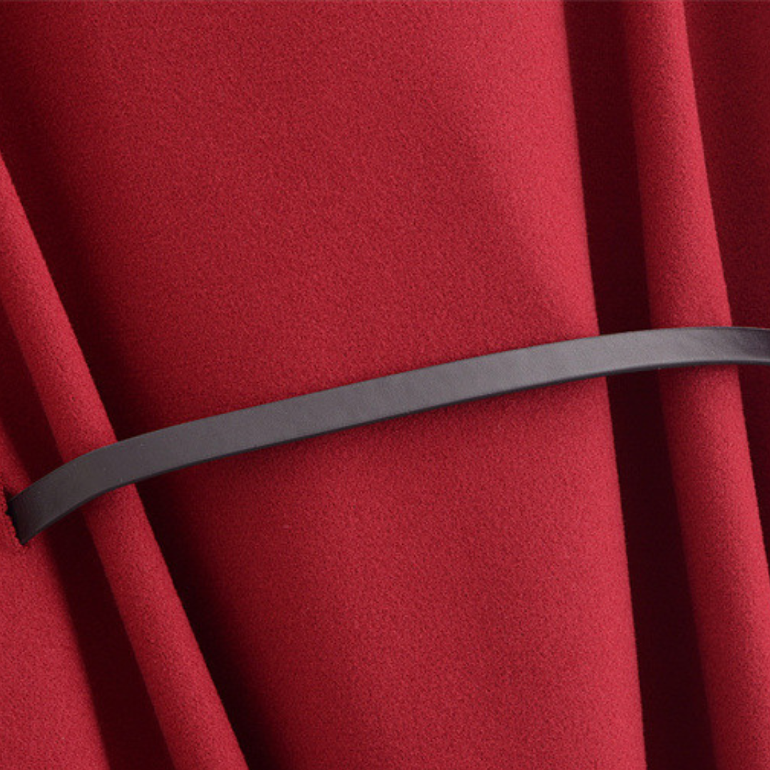 Dames Wollen Cape Mantel – Effen, Casual voor Herfst en Winter