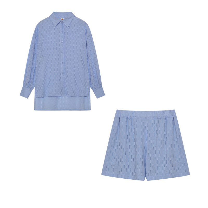 Amila - Dames set met losvallende blouse en luchtige short