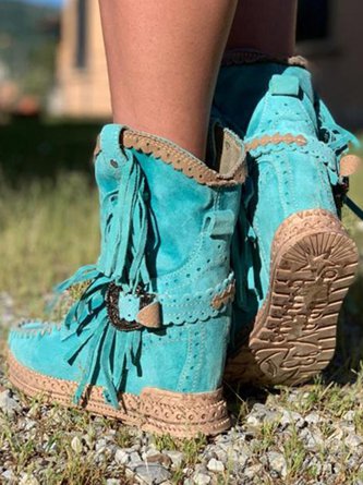 Boho westernlaarzen met franjes
