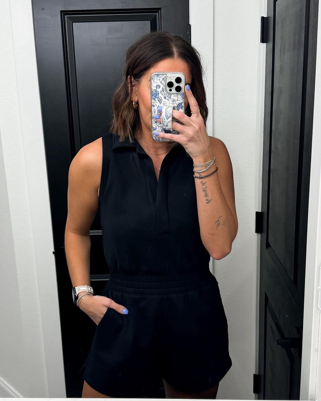 Emke | Dames Knit Polo Romper met Elastische Taille – Sportieve Romper met Polo Kraag