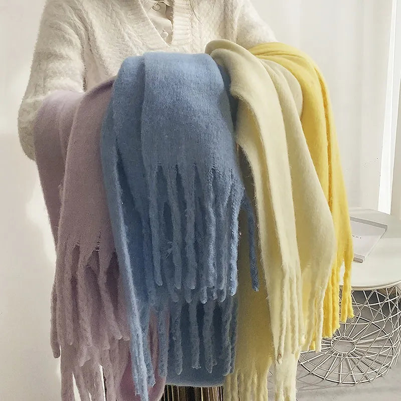 Silvy Pastel Sjaal | Dames Sjaal met Warme Zachte Stof en Elegante Pasteltinten