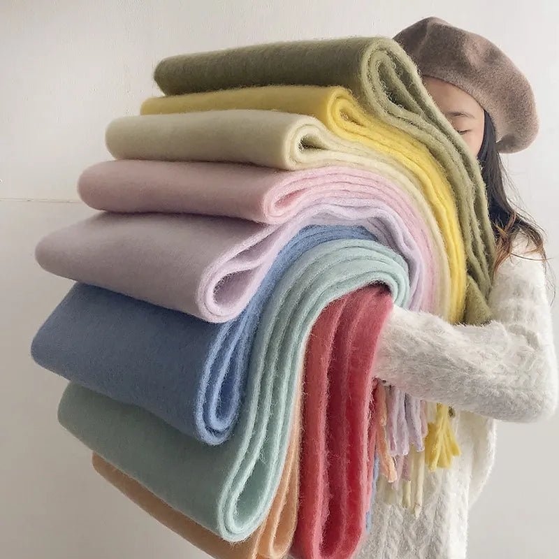 Silvy Pastel Sjaal | Dames Sjaal met Warme Zachte Stof en Elegante Pasteltinten