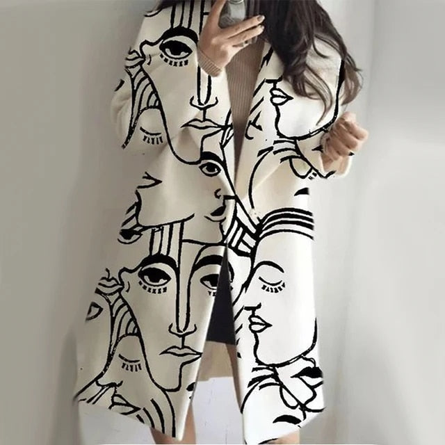 Dames Lange Mantel – Elegante Jassen van Katoen voor Elegante Gelegenheden