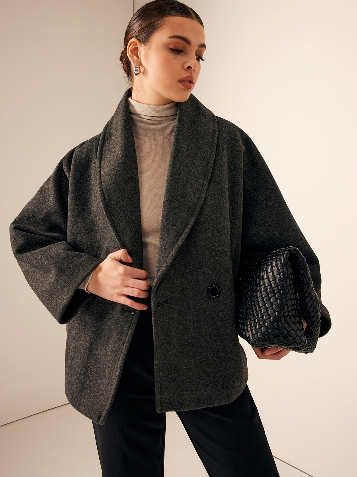 Korte damesjas | Tweed jas met klassieke uitstraling en losse pasvorm