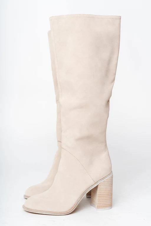Beige hoge laarsjes