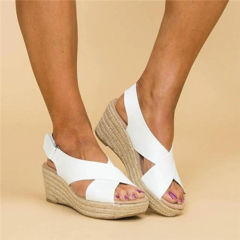 Risha - Chique Sleehak Sandalen met Kruisbanden