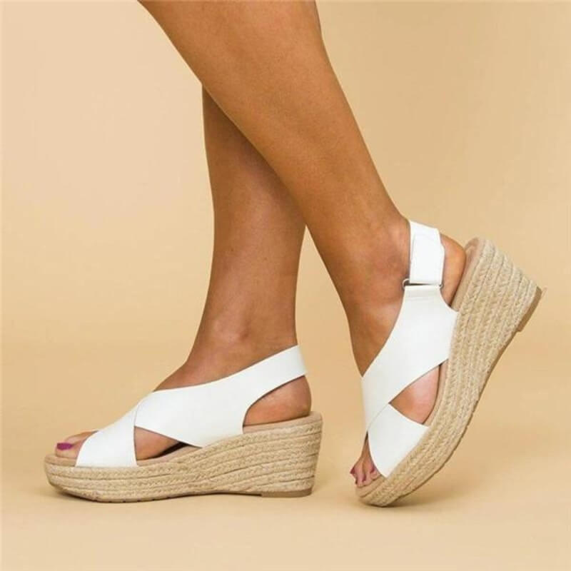 Risha - Chique Sleehak Sandalen met Kruisbanden