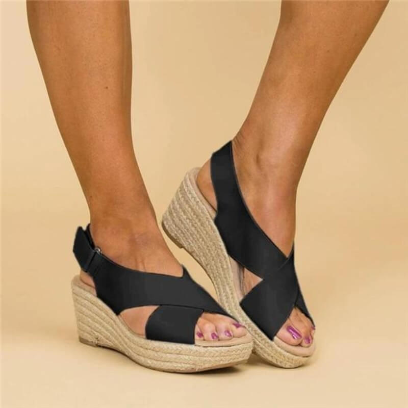 Risha - Chique Sleehak Sandalen met Kruisbanden