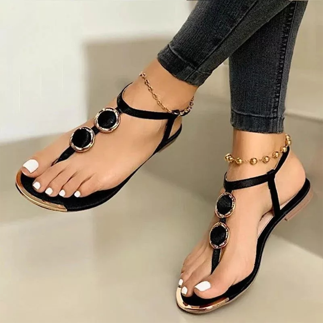 Dames Sandalen – Strappy Design met Comfortabel Voetbed en Zomerse Elegantielook