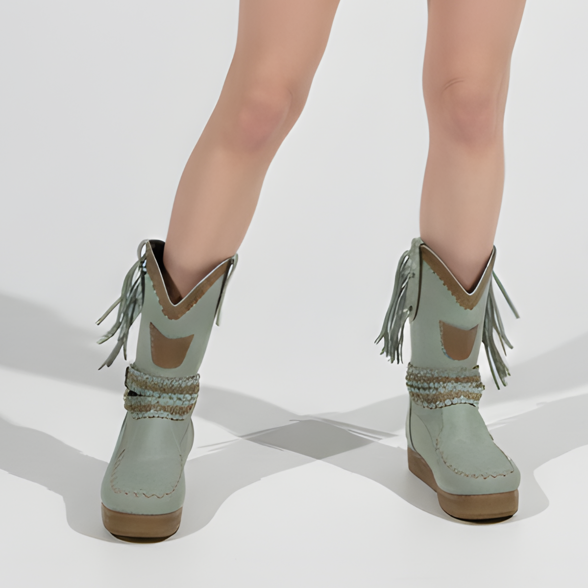 Boho westernlaarzen met franjes