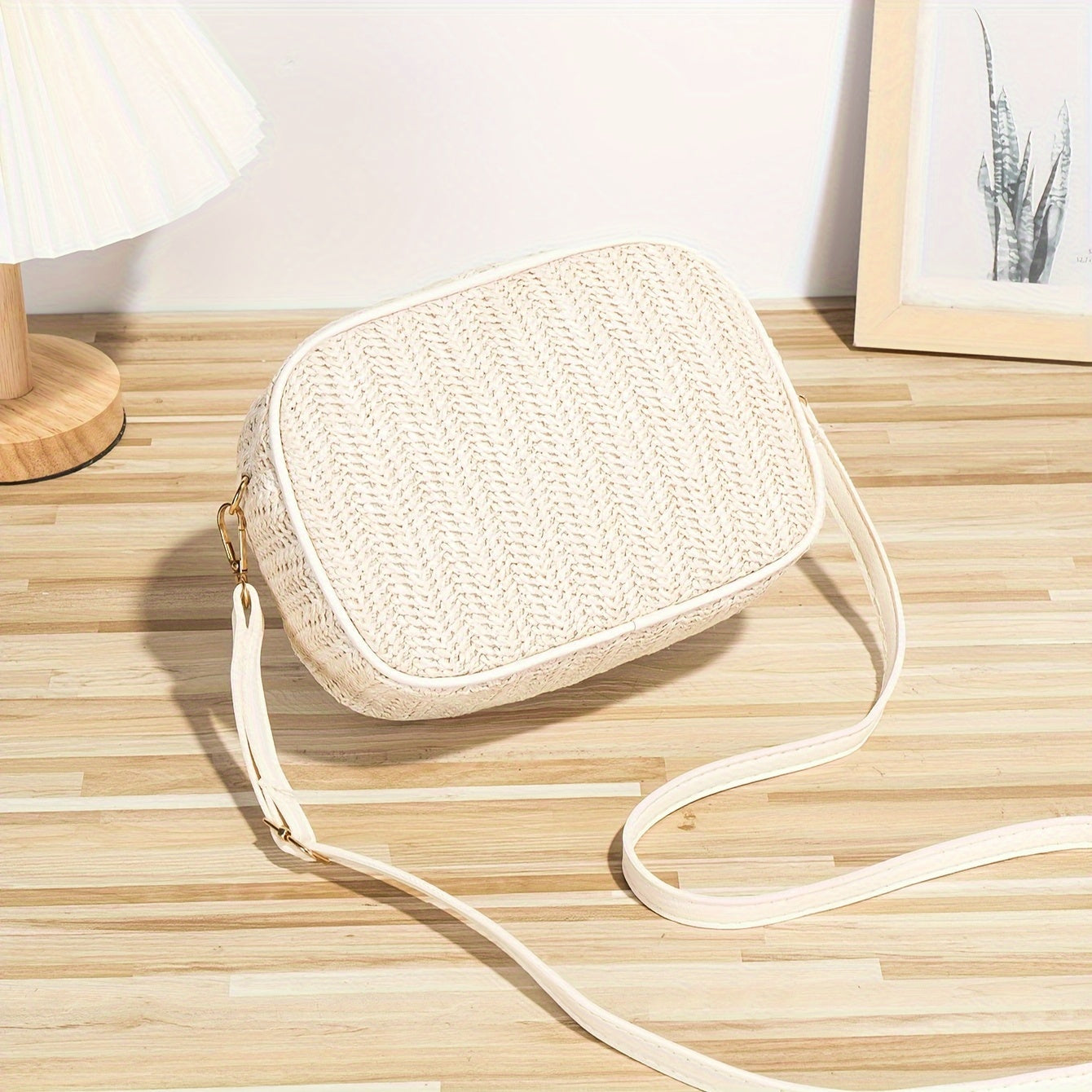 Rieten Crossbody Schoudertas – Ideaal voor Zomer en Vakantie