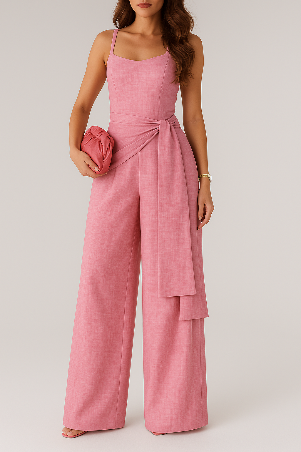 Grietje | Dames Jumpsuit – Elegante Pasvorm – Wijde Pijpen – Mouwloos