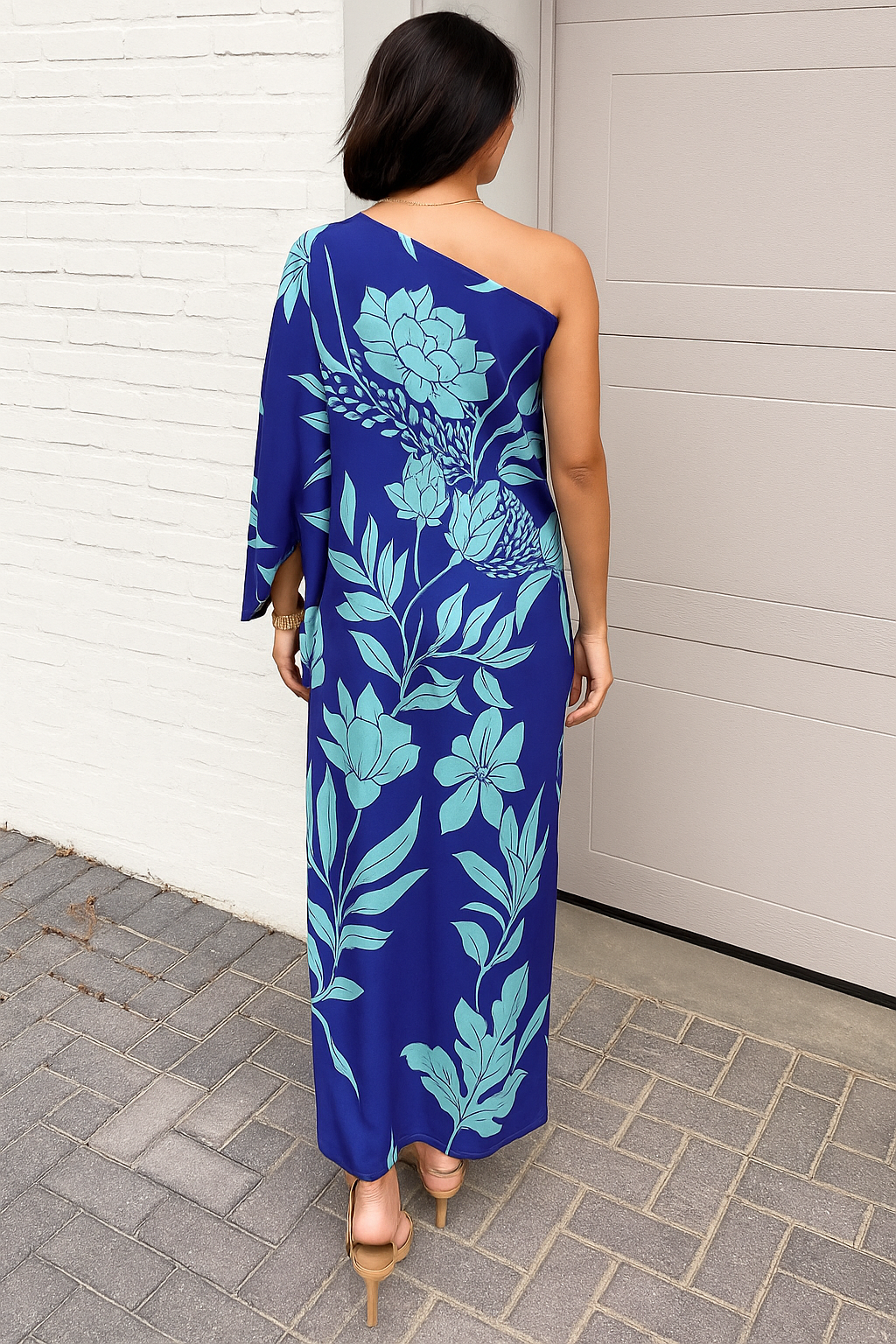 Elien | One-Shoulder Bloemenjurk – Vrouwelijk en Speels
