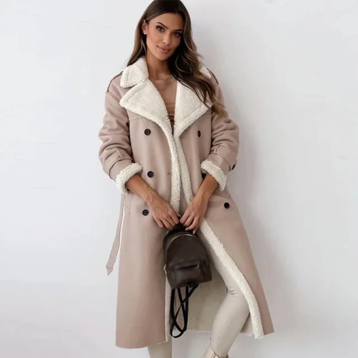Elegante Winterjas | Dames jas van kasjmiermix met reverskraag en warme voering