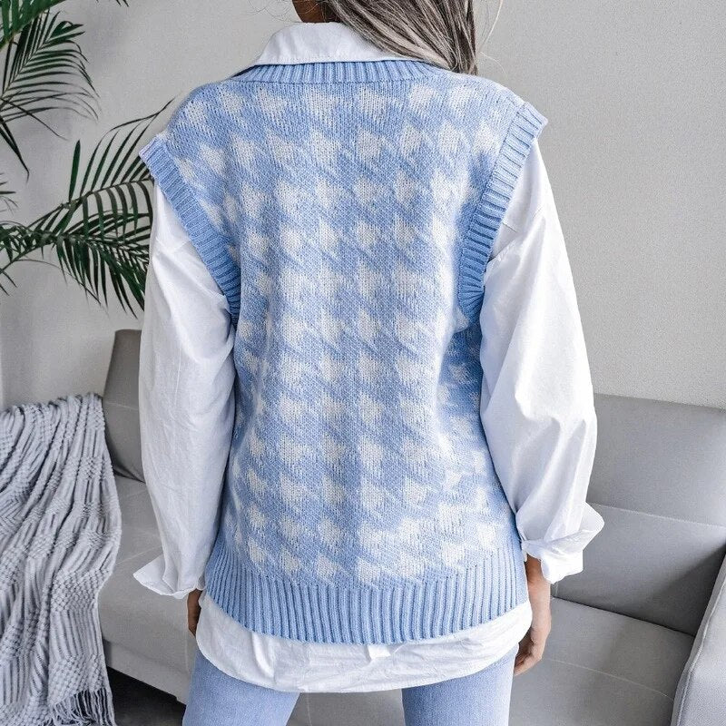 Dames Geruite Spencer – Lichtgewicht Katoen, Casual Vest voor Lente en Zomer