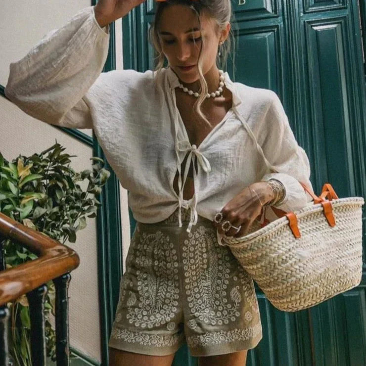 Dames High-Waisted Shorts – Comfortabele Pasvorm voor Casual Gebruik in de Zomer