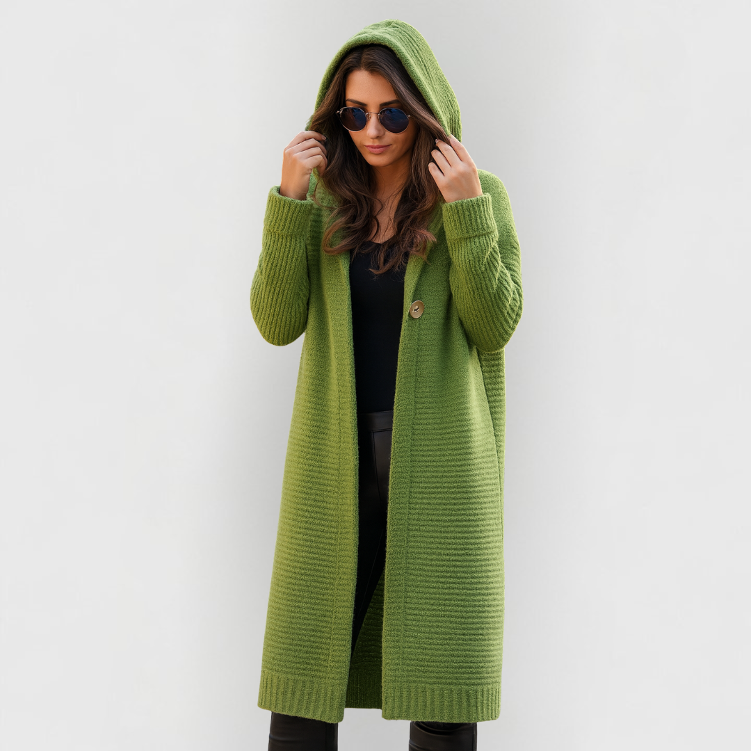 Dames Oversized Knie-Lang Cardigan – Ademend Katoen, Casual Vest