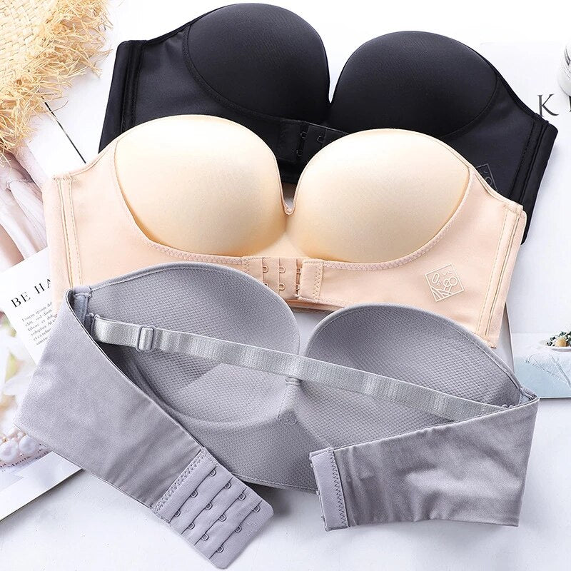 Doutzen | Dames Strapless BH met Voorgevormde Cups – Ondersteuning en Naadloos Comfort