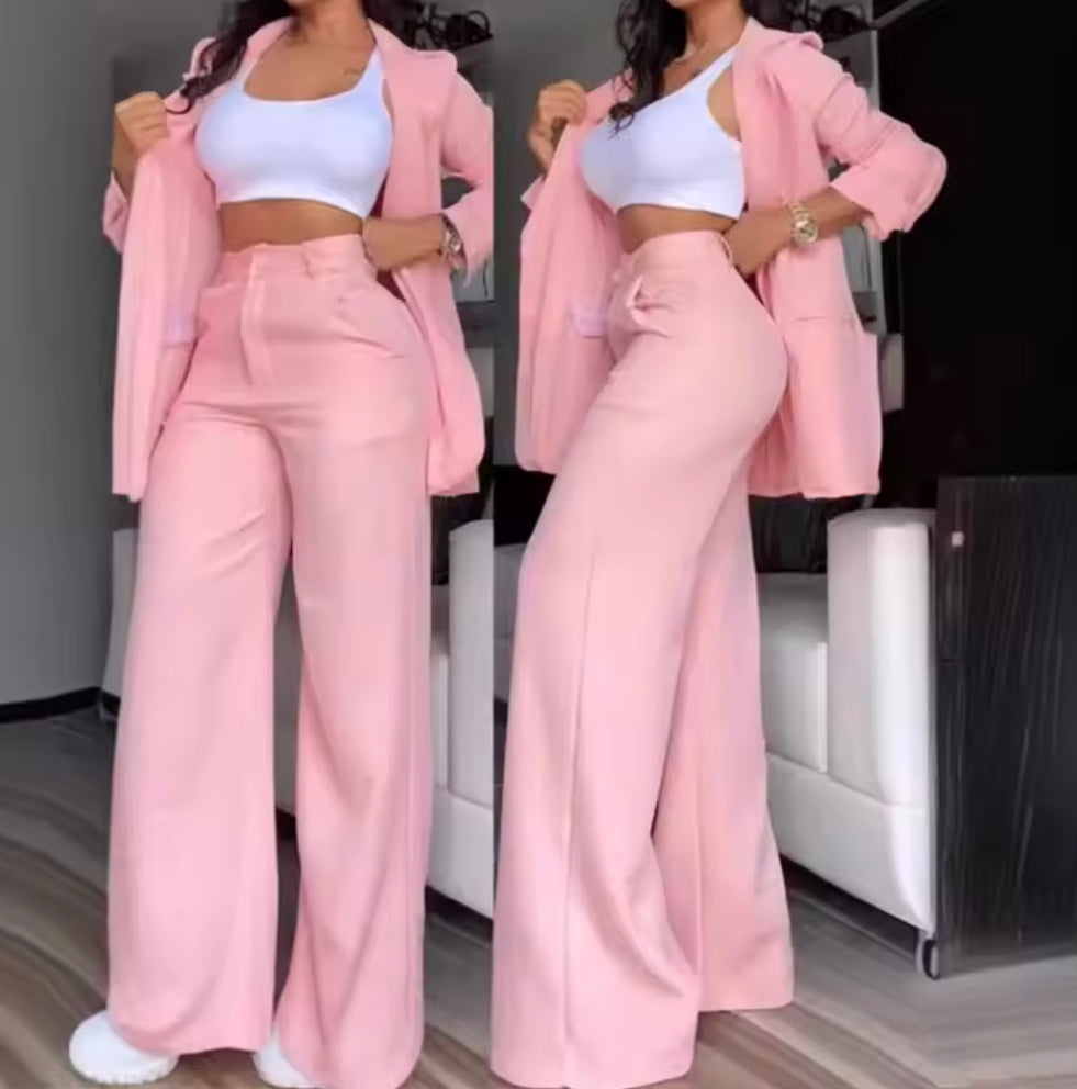 Olenda Blazer en Broek Set | Damespak met Elegante Snit en Comfortabele Pasvorm